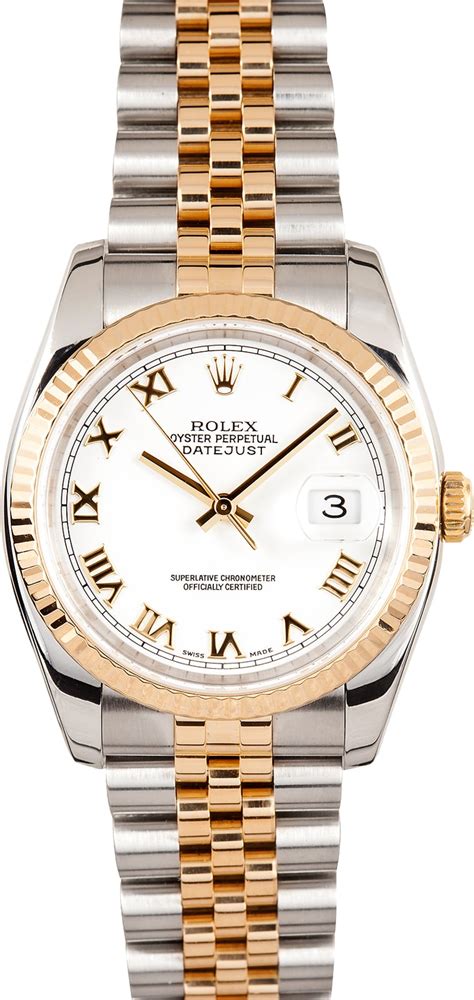 white face rolex two tone|two tone Rolex women's.